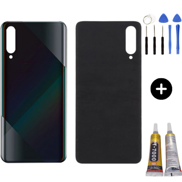 Samsung A70S SM-A707F Uyumlu Arka Pil Kapağı Siyah + Montaj Seti - Image 1