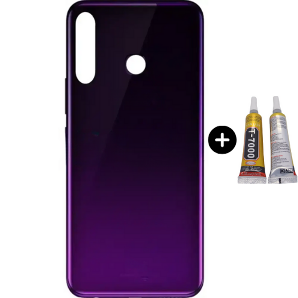 İnfinix Hot 8 Uyumlu Full Kasa Arka Kapak Mor + B7000 - Image 1