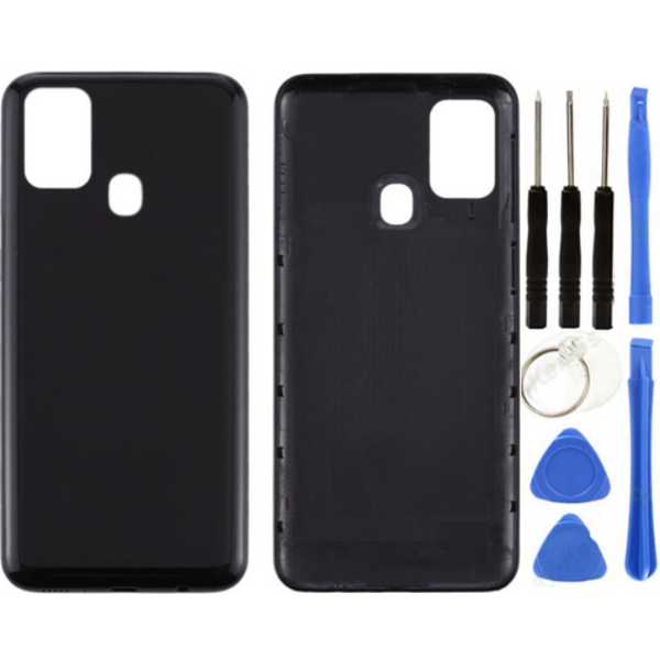 Samsung M31 SM-M315 Uyumlu Arka Pil Kapağı Siyah + Tamir Seti - Image 1