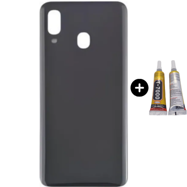 Samsung A40 SM-A405 Uyumlu Arka Pil Kapağı Siyah + B7000 - Image 1