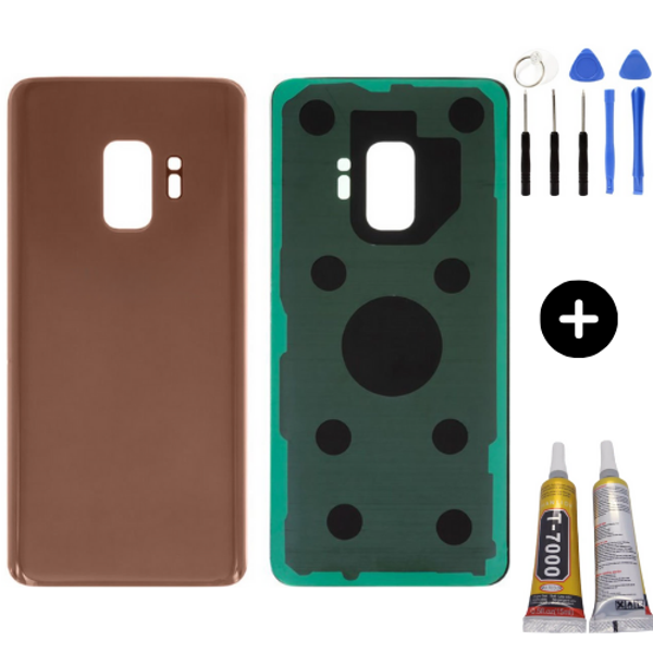 Samsung S9 SM-G960 Uyumlu Arka Pil Kapağı Gold + Montaj Seti - Image 1