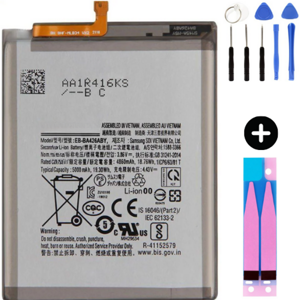 Samsung Galaxy M22 M225f Uyumlu Güçlendirilmiş İthal Pil + Montaj Seti - Image 1