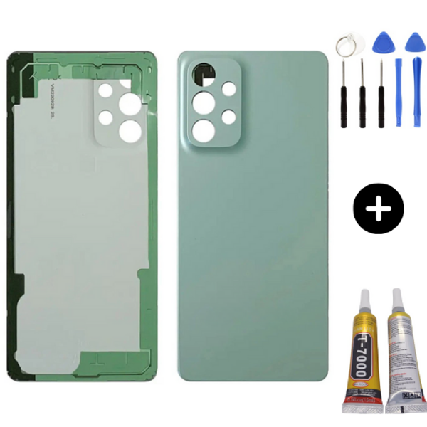 Samsung A73 5G SM-A736 Uyumlu Arka Pil Kapağı Yeşil + Montaj Seti - Image 1