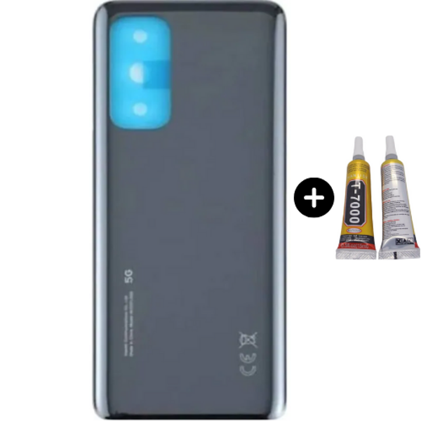 Xiaomi Mi 10T Uyumlu Arka Pil Kapağı Gri + B7000 - Image 1
