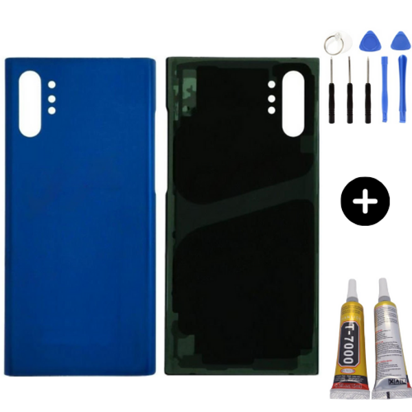 Samsung Galaxy Note 10 Plus SM-N970F Uyumlu Arka Pil Kapağı Mavi + Montaj Seti - Image 1