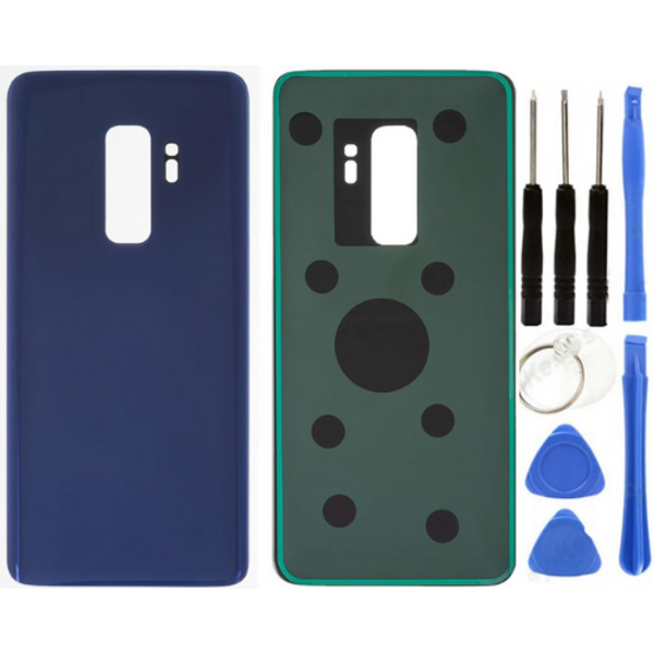 Samsung S9 Plus SM-G965 Uyumlu Arka Pil Kapağı Mavi + Tamir Seti - Image 1