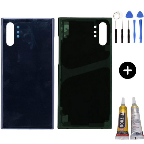 Samsung Galaxy Note 10 Plus SM-N970F Uyumlu Arka Pil Kapağı Siyah + Montaj Seti - Image 1