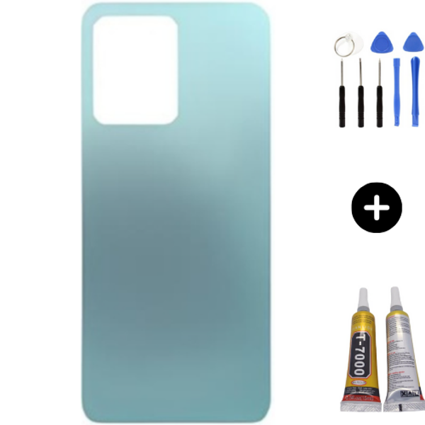 Redmi Note 12 Uyumlu Arka Pil Kapağı Mavi + Montaj Seti - Image 1