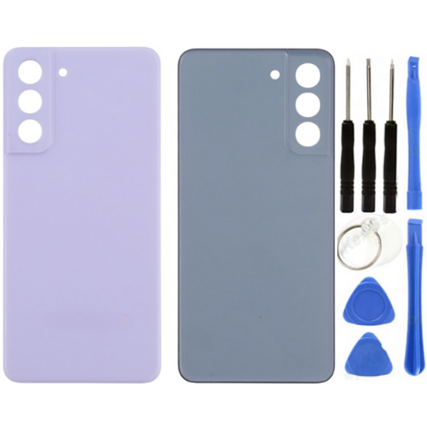 Samsung S21 FE SM-G990 Uyumlu Arka Pil Kapağı Mor + Tamir Seti - Image 1