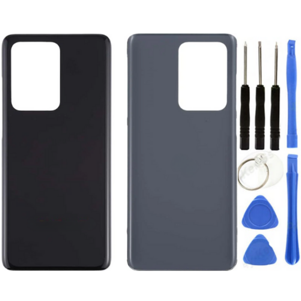 Samsung S20 SM-G981 Uyumlu Arka Pil Kapağı Siyah + Tamir Seti - Image 1