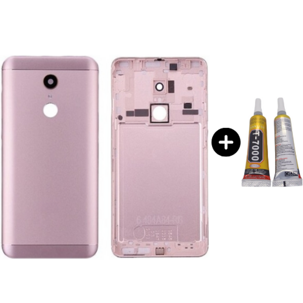 Redmi 5 Uyumlu Full Kasa Arka Pil Kapağı Pembe + B7000 - Image 1