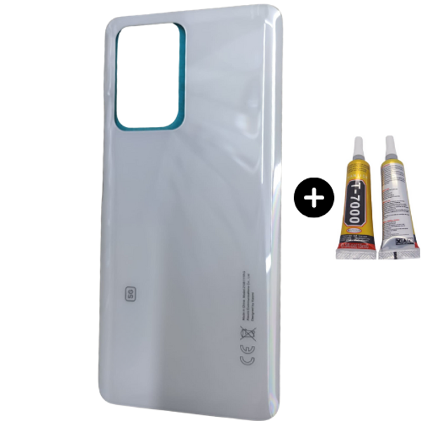 Xiaomi Mi 11T Uyumlu Arka Pil Kapağı Beyaz + B7000 - Image 1