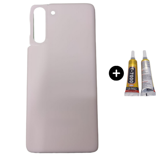Samsung S21 SM-G991 Uyumlu Arka Pil Kapağı Pembe + B7000 - Image 1