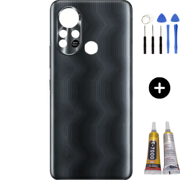 İnfinix Hot 11S Uyumlu Arka Kapak Siyah + Montaj Seti - Image 1