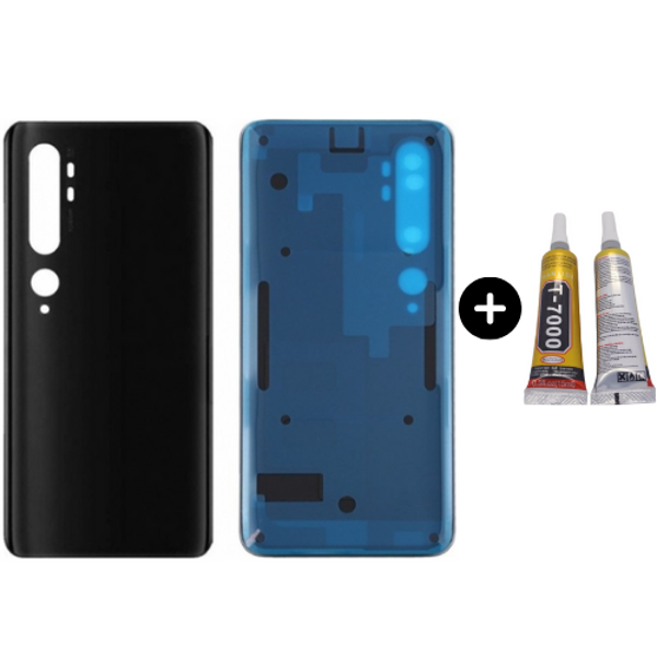 Xiaomi Mi Note 10 Uyumlu Arka Pil Kapağı Siyah + B7000 - Image 1