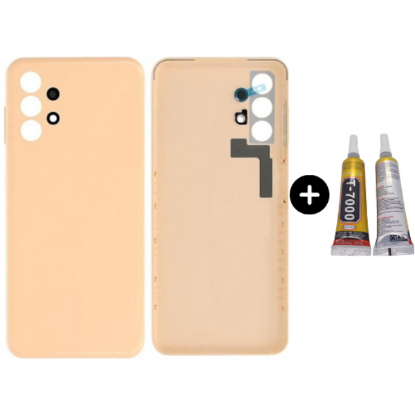 Samsung A13 SM-A135F Uyumlu Arka Pil Kapağı Turuncu + B7000 - Image 1