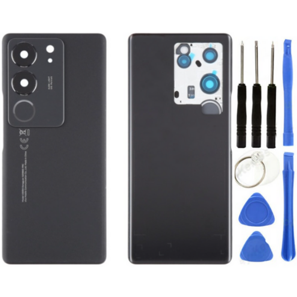 Vivo V29 Pro Uyumlu Arka Pil Kapağı Siyah + Tamir Seti - Image 1