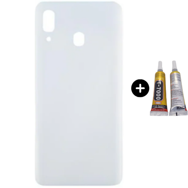 Samsung A40 SM-A405 Uyumlu Arka Pil Kapağı Beyaz + B7000 - Image 1