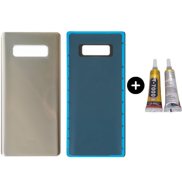 Samsung Galaxy Note 8 SM-N950F Uyumlu Arka Pil Kapağı Gold + B7000 - Image 1