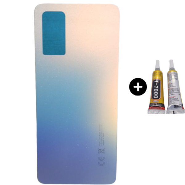 Redmi Note 12 Pro Uyumlu Arka Pil Kapağı Açık Mavi + B7000 - Image 1
