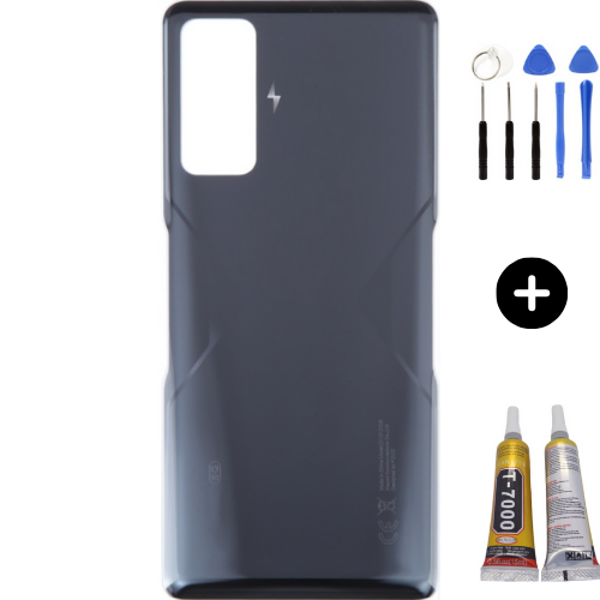 Xiaomi Poco Pocophone F4 GT Uyumlu Arka Pil Kapağı Siyah + Montaj Seti - Image 1