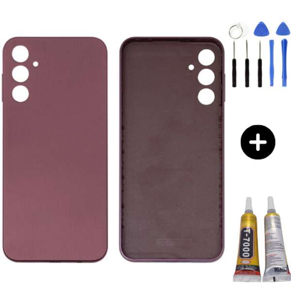 Samsung A14 SM-A145F Uyumlu Arka Pil Kapağı Mor + Montaj Seti - Image 1