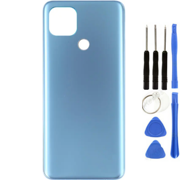 Oppo A15 Uyumlu Arka Pil Kapağı Mavi + Tamir Seti - Image 1