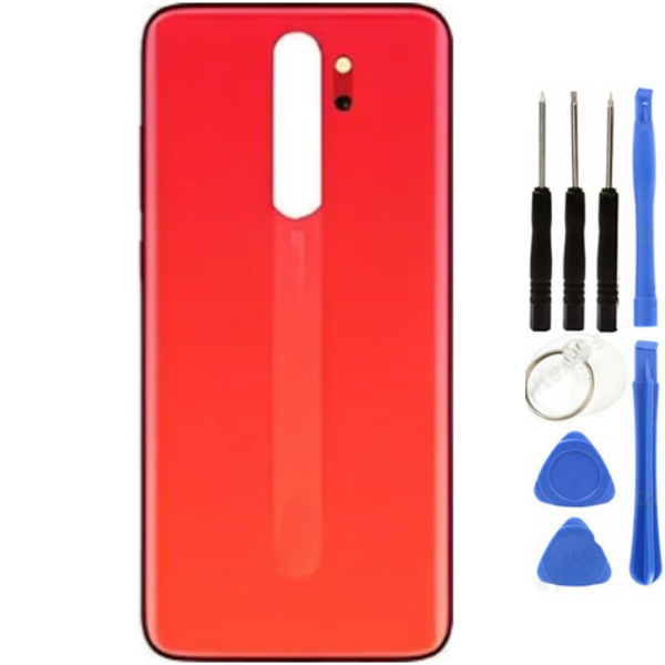 Redmi Note 8 Pro Uyumlu  Arka Pil Kapağı Kırmızı + Tamir Seti - Image 1