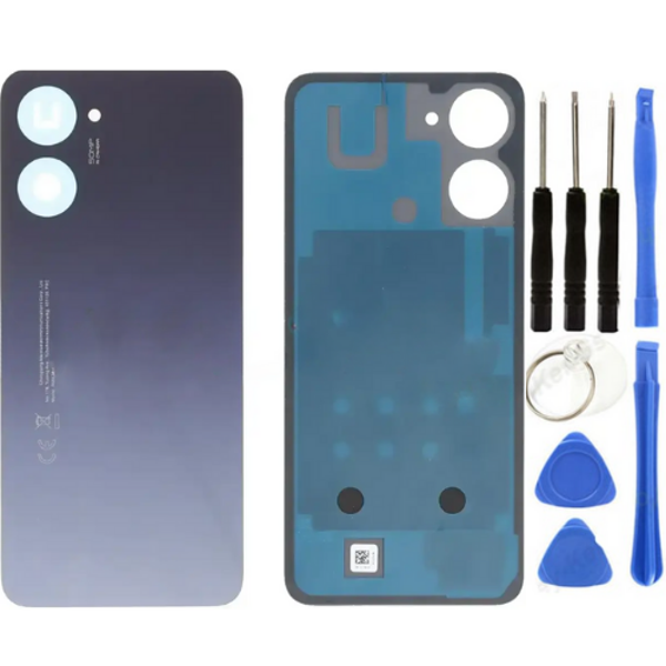 Realme 10 Uyumlu Arka Pil Kapağı Mor + Tamir Seti - Image 1