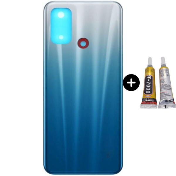 Oppo A53 Uyumlu Arka Pil Kapağı Mavi + B7000 - Image 1