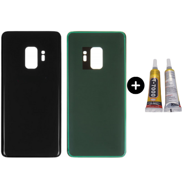 Samsung S9 SM-G960 Uyumlu Arka Pil Kapağı Siyah + B7000 - Image 1