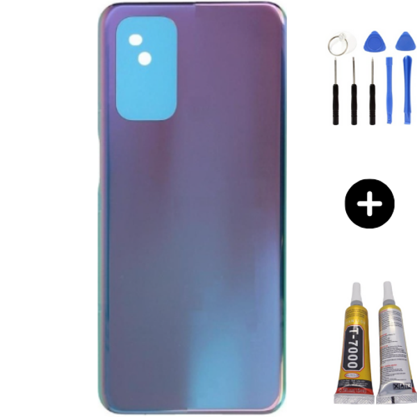 Oppo A54 Uyumlu Arka Pil Kapağı Mavi + Montaj Seti - Image 1