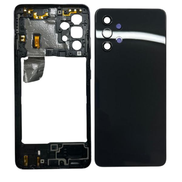 Samsung A32 4G Uyumlu Arka Kapak + Orta Çıta Siyah - Image 1