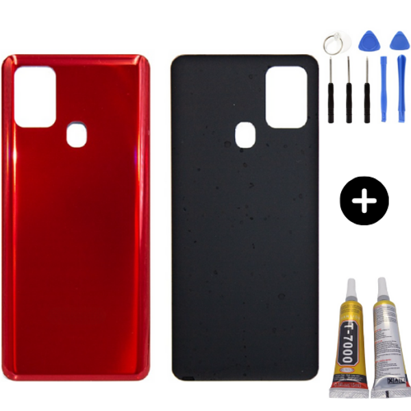 Samsung A21S SM-A217 Uyumlu Arka Pil Kapağı Kırmızı + Montaj Seti - Image 1