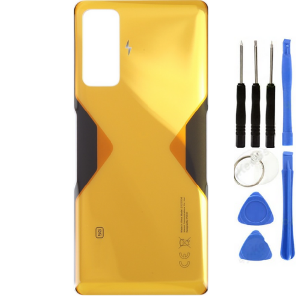 Xiaomi Poco Pocophone F4 GT Uyumlu Arka Pil Kapağı Sarı + Tamir Seti - Image 1