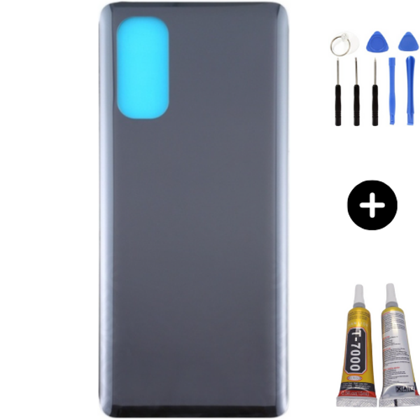Oppo Reno 4 Pro 5G Uyumlu Arka Pil Kapağı Siyah + Montaj Seti - Image 1