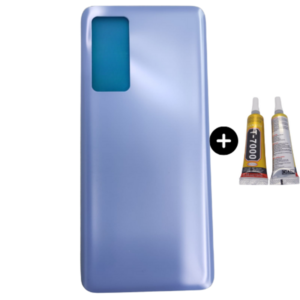 Xiaomi Mi 12 Uyumlu Arka Pil Kapağı Mavi + B7000 - Image 1