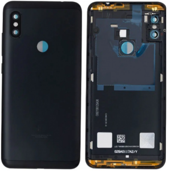 Redmi Note 6 Pro Uyumlu Full Kasa Arka Pil Kapağı Siyah - Image 1