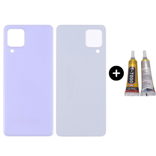 Samsung A22 4G SM-A225F Uyumlu Arka Pil Kapağı Mor + B7000 - Image 1