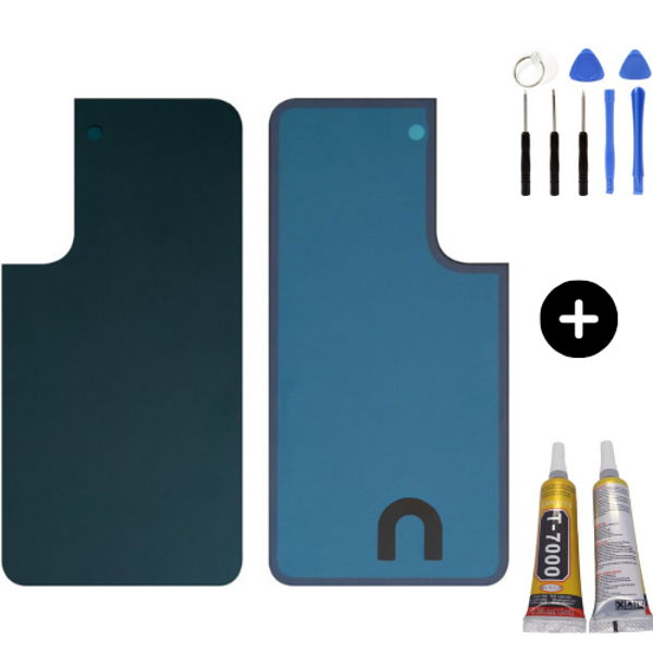 Samsung S22 SM-S901 Uyumlu Arka Pil Kapağı Yeşil + Montaj Seti - Image 1