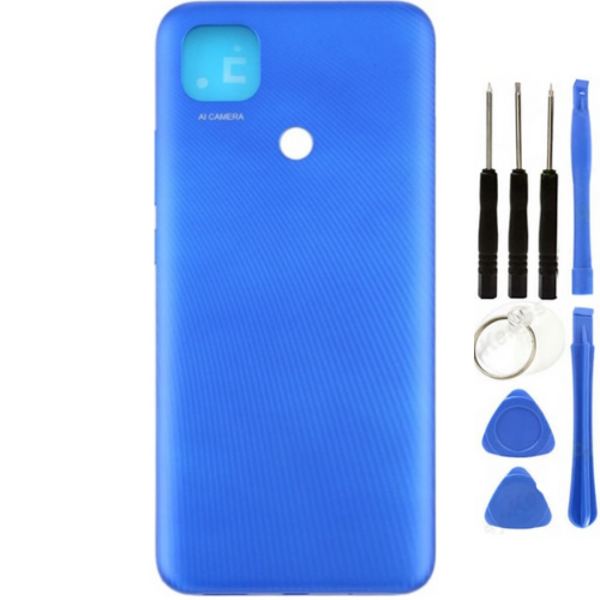 Redmi 9C Uyumlu Full Kasa Arka Pil Kapağı Mavi + Tamir Seti - Image 1
