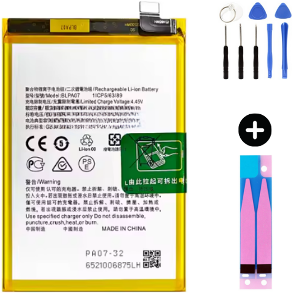 Oppo A78 BLPA07 Uyumlu A Kalite Batarya Pil + Montaj Seti - Image 1