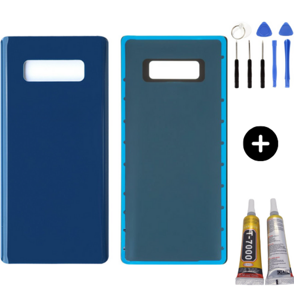 Samsung Galaxy Note 8 SM-N950F Uyumlu Arka Pil Kapağı Mavi + Montaj Seti - Image 1
