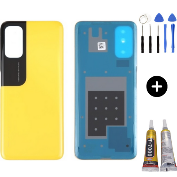 Xiaomi Poco Pocophone M3 Pro 5G Uyumlu Arka Pil Kapağı Sarı + Montaj Seti - Image 1