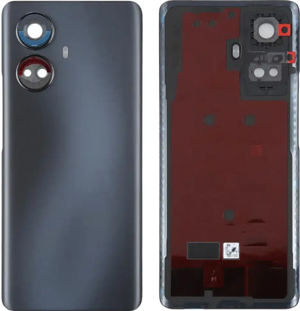Realme 10 Pro Plus Uyumlu (Lensli) Arka Pil Kapağı Siyah  - Image 1