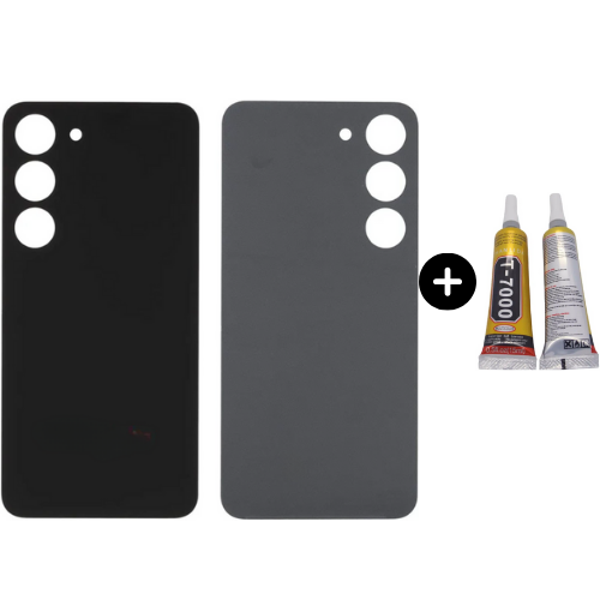 Samsung S23 Plus SM-S916 Uyumlu Arka Pil Kapağı Siyah + B7000 - Image 1