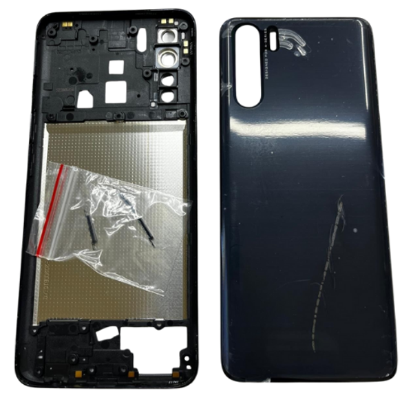 Oppo A91 Uyumlu Arka Kapak Kasa (Siyah) + Orta Çıta - Image 1