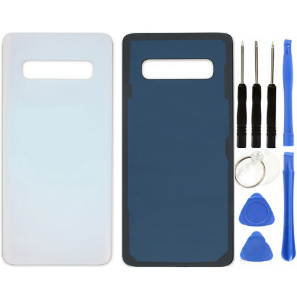 Samsung S10 E SM-G970F Uyumlu Arka Pil Kapağı Beyaz + Tamir Seti - Image 1