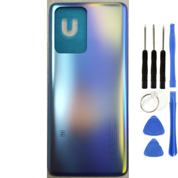 Xiaomi Mi 11T Pro Uyumlu Arka Pil Kapağı Mavi + Tamir Seti - Image 1