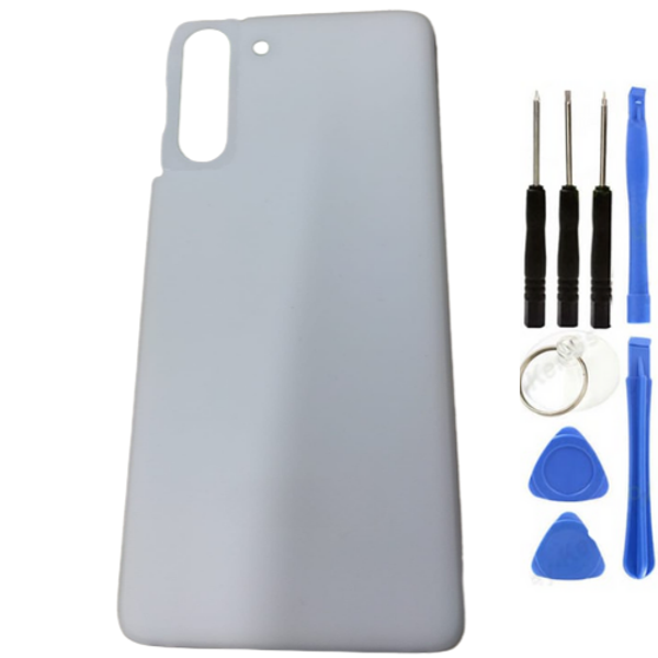 Samsung S21 SM-G991 Uyumlu Arka Pil Kapağı Beyaz + Tamir Seti - Image 1